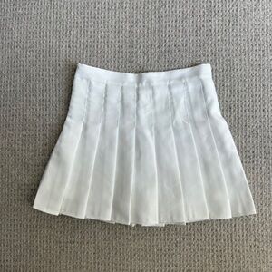 White tennis skirt